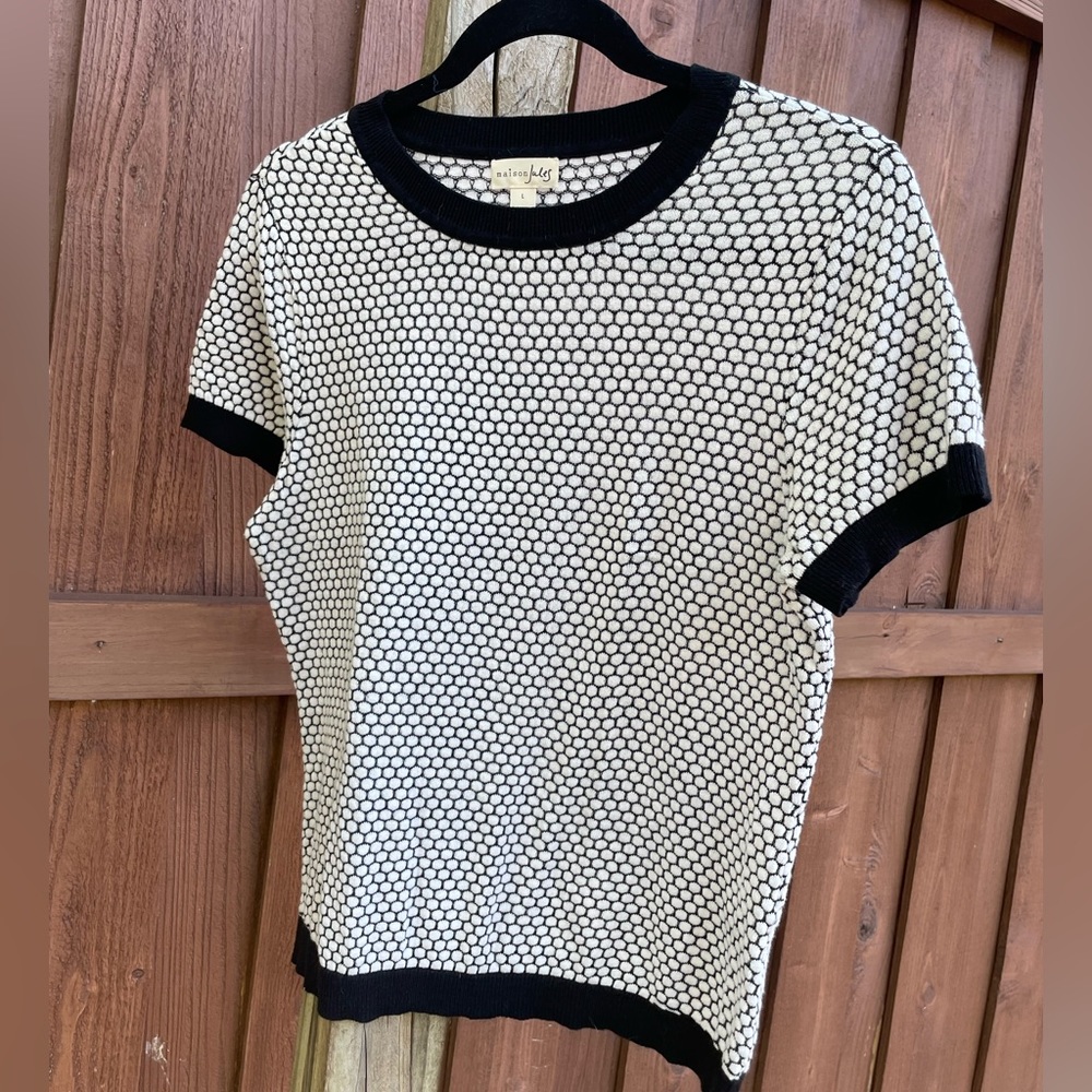 Maison Jules' fitted short sleeve sweater - L - size Large